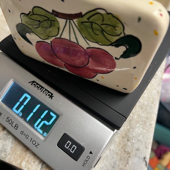 Young’s 1996 Hand-Painted Ceramic Napkin Holder With Grapes & Cherry Design - Picture 10 of 10